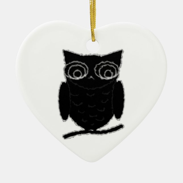 Inkblot Owl Keramikornament (Vorne)