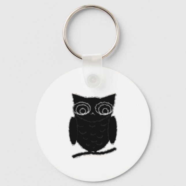 Inkblot Owl Schlüsselanhänger (Vorderseite)