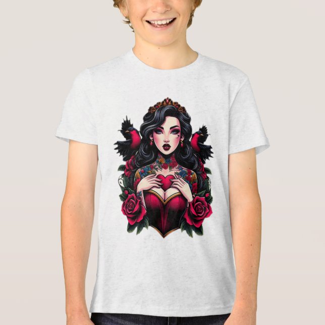 Inked Fairy Tale Queen Tri-Blend Shirt (Vorderseite)