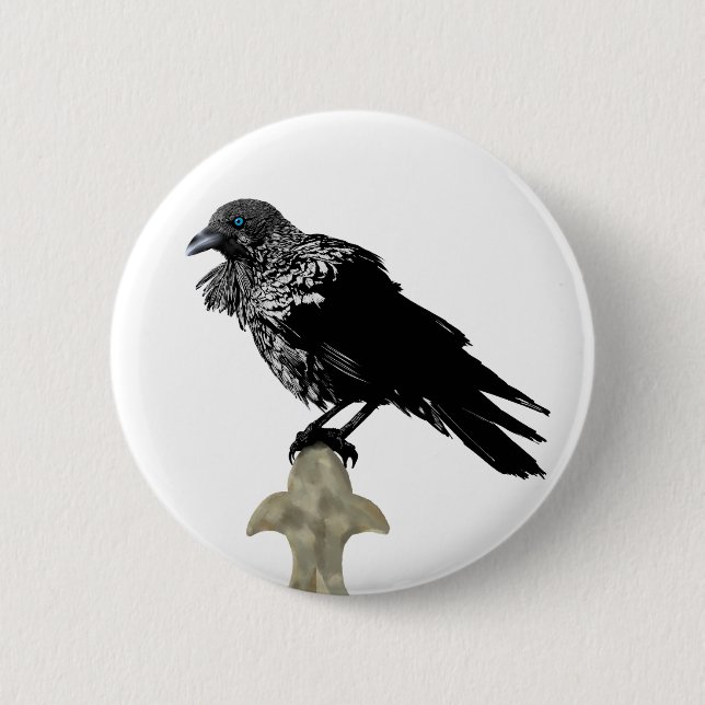 Inken Raven Button (Vorderseite)