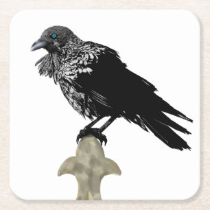 Inken Raven Rechteckiger Pappuntersetzer
