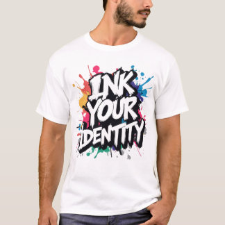 INKEN SIE IHRE IDENTITÄT Graffiti Neon Typografie T-Shirt
