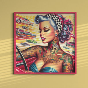 Inkl. Racing Girl Poster