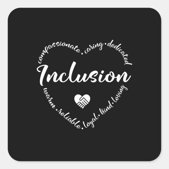 Inklusion, Diversity Quadratischer Aufkleber (Vorderseite)