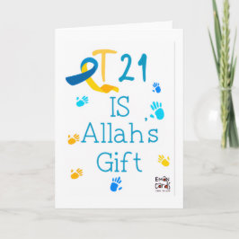 Inklusion für Down-Syndrom - Allahs Geschenk Karte