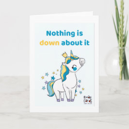 Inklusion für Down-Syndrom - Einhorn Karte