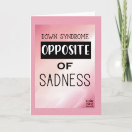 Inklusion für Down-Syndrom - Pink Karte