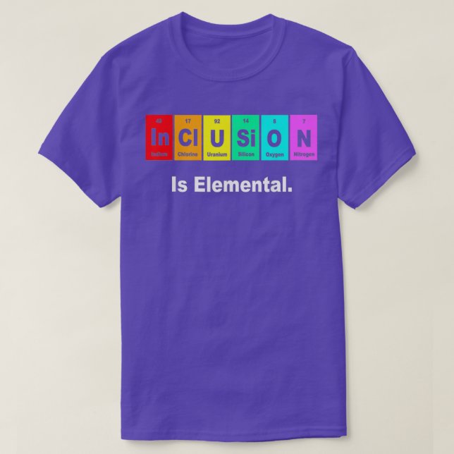 Inklusion Is Elemental LGBT Flag Gay Pride Month T-Shirt (Design vorne)