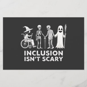 Inklusion ist kein beängstigender Skelettlehrer Briefpapier