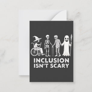 Inklusion ist kein beängstigender Skelettlehrer Mitteilungskarte