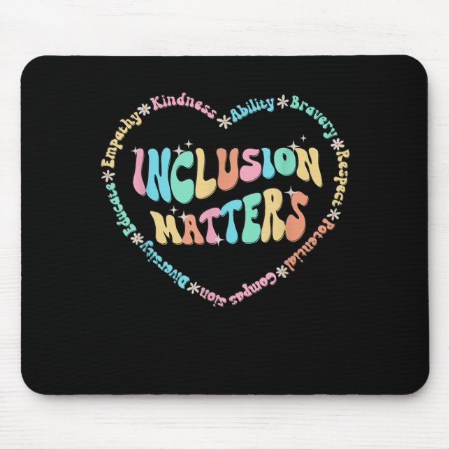 Inklusion S Autismus Bewusstsein Sped Teacher Kind Mousepad (Vorne)