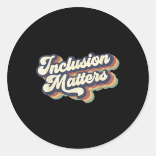 Inklusion S Retro Special Bildung Lehrerin Frauen Runder Aufkleber