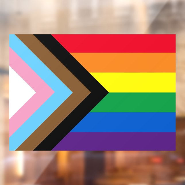 Inklusive Regenbogen Lgbtq Gay Diversity-Flagge Fensteraufkleber (Blatt 2)