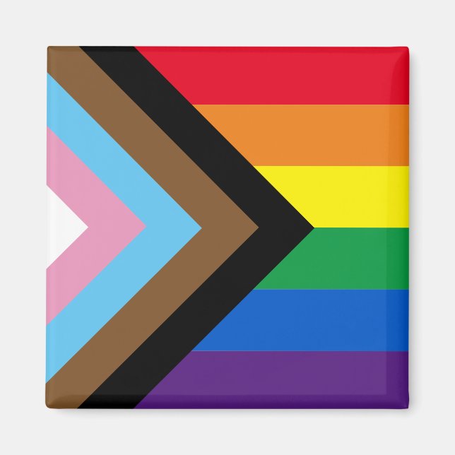 Inklusive Regenbogen Lgbtq Gay Diversity-Flagge Magnet (Vorne)