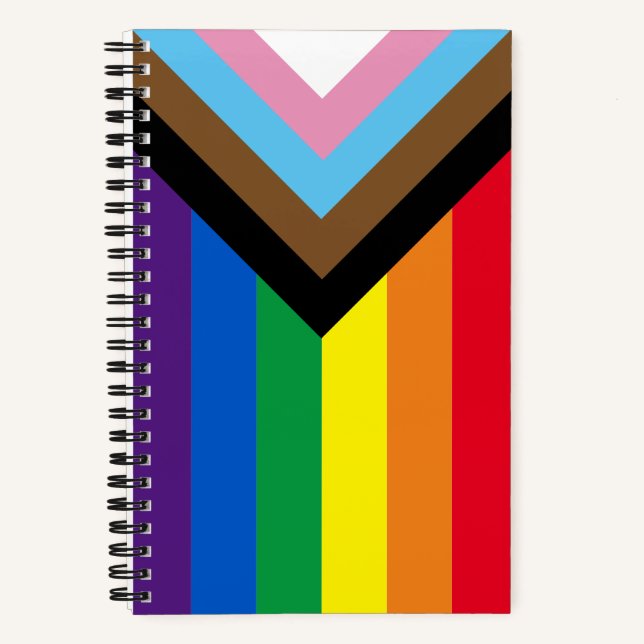 Inklusive Regenbogen Lgbtq Gay Diversity-Flagge Notizbuch (Vorderseite)