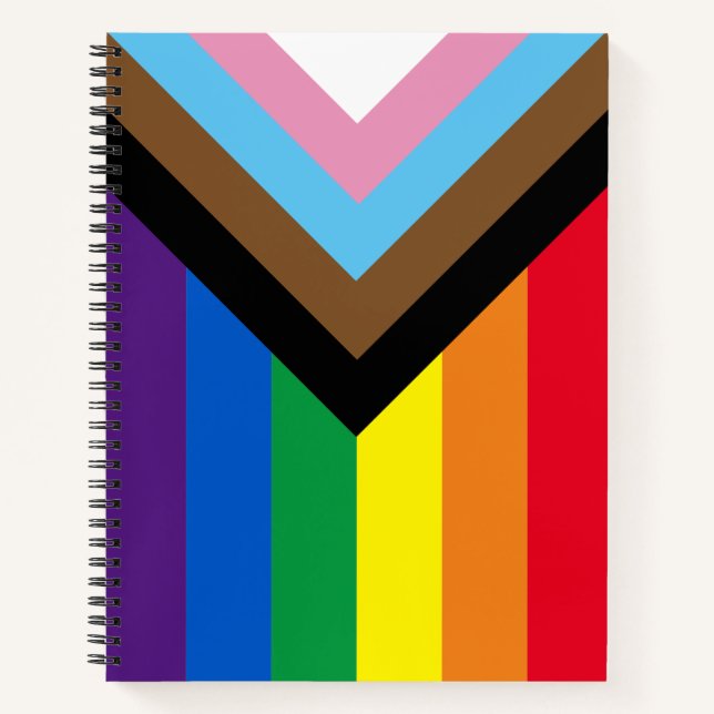 Inklusive Regenbogen Lgbtq Gay Diversity-Flagge Notizbuch (Vorderseite)