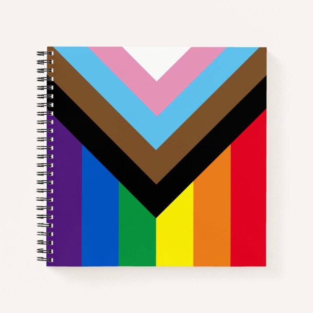 Inklusive Regenbogen Lgbtq Gay Diversity-Flagge Notizbuch (Vorderseite)