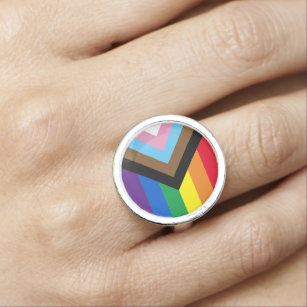 Inklusive Regenbogen Lgbtq Gay Diversity-Flagge Ring