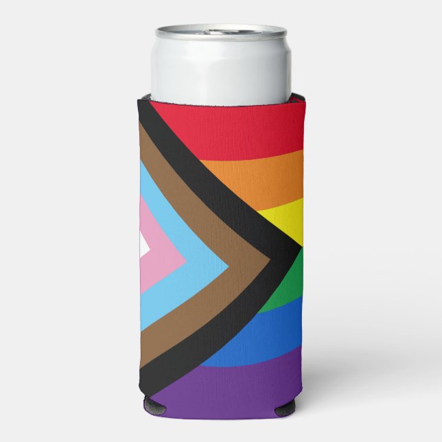Inklusive Regenbogenflagge Lgbtq Gay Pride Selters Dosenkühler (Seltzer Vorderseite)