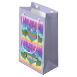 Inklusiver Pastell-Regenbogen aus Herz und Liebe Kleine Geschenktüte