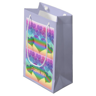 Inklusiver Pastell-Regenbogen aus Herz und Liebe Kleine Geschenktüte