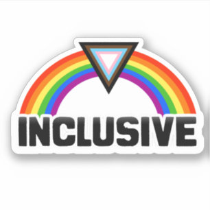 Inklusiver Pride-Regenbogen-Aufkleber Aufkleber