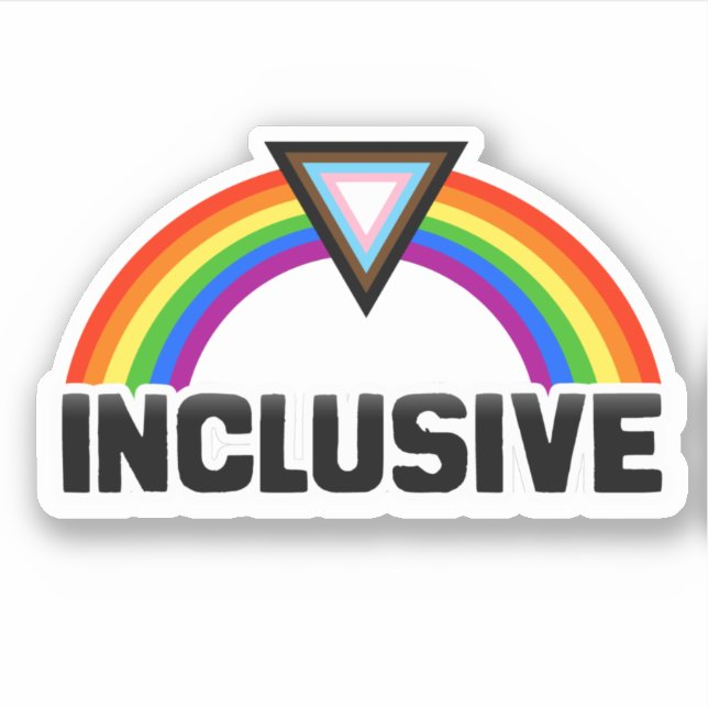 Inklusiver Regenbogenaufkleber Aufkleber (Vorderseite)