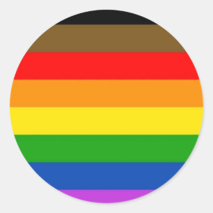 Inklusives LGBT-Pride-Flag Runder Aufkleber