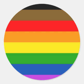 Inklusives LGBT-Pride-Flag Runder Aufkleber