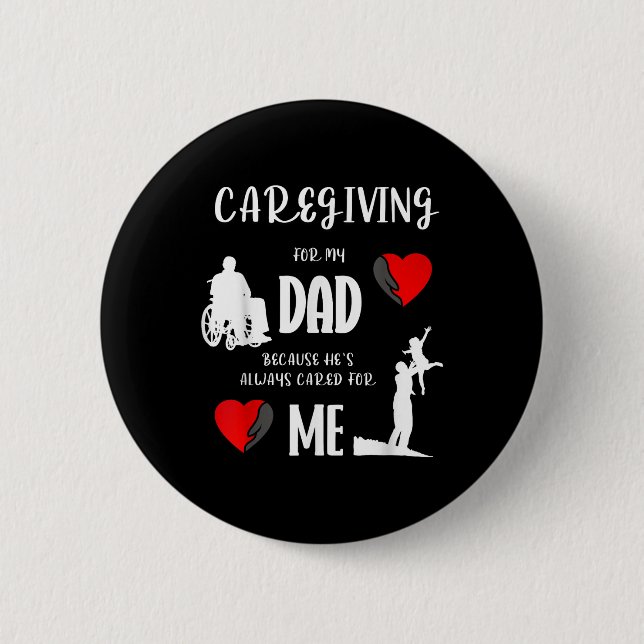 Inklusives Liebe Caregiver Apprecive T-Shirt Button (Vorderseite)