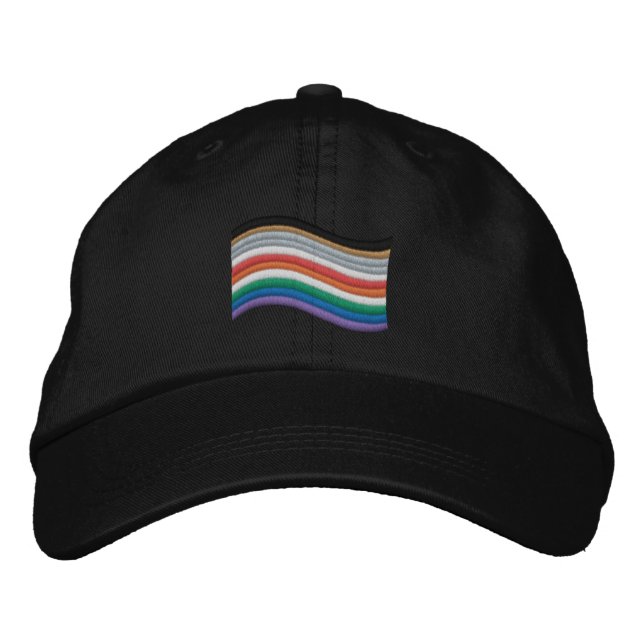 Inklusives Pride-Flag bestickt Baseball-Cap Bestickte Baseballkappe (Vorderseite)