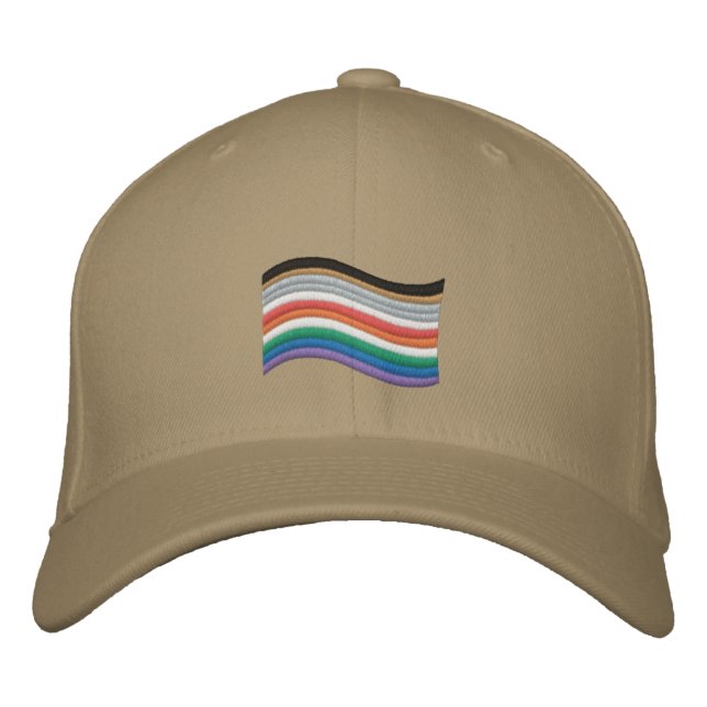 Inklusives Pride-Flag bestickt Baseball-Cap Bestickte Baseballkappe (Vorderseite)