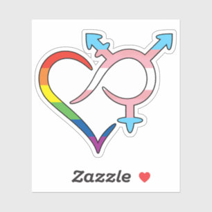Inklusivität und Liebe-Symbol PRIDE / TG Aufkleber
