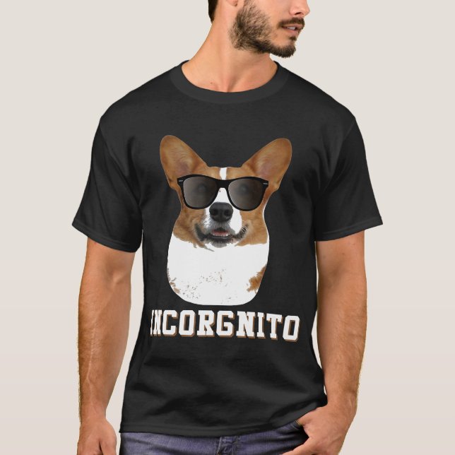 Inkognito Corgi Corgi T-Shirt (Vorderseite)