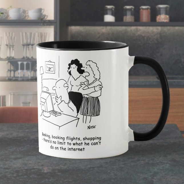 Inkompetenter Mann am Computer Tasse (Von Creator hochgeladen)
