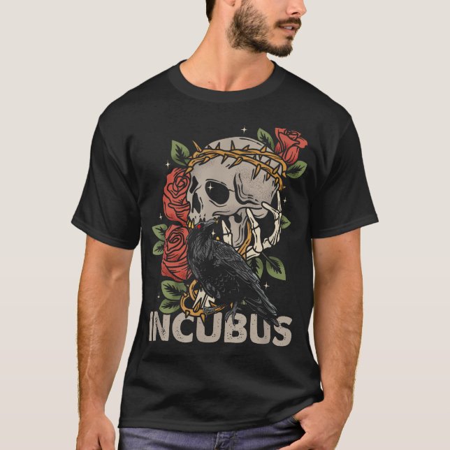 Inkubus-Kruge Verlassen Schädelmorgens und Blume-H T-Shirt (Vorderseite)