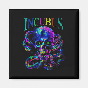 Inkubus Schädel und Schlangen Halloween-Gotik Magnet