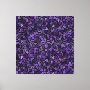Inkwell Blue Cobbled Patchwork Terrazo Muster Leinwanddruck