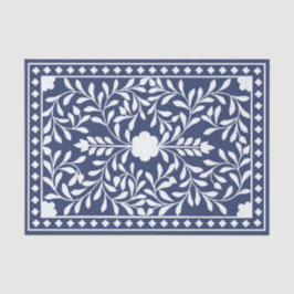 Inky Blue 1 Traditional Bone Inlay Decoupage Paper Seidenpapier