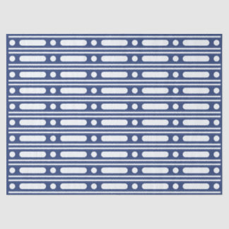 Inky Blue 2 Bone Inlay Dots Border Decoupage Seidenpapier