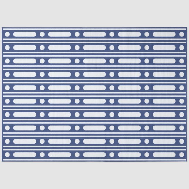 Inky Blue 2 Bone Inlay Dots Decoupage Seidenpapier (Vorderseite)