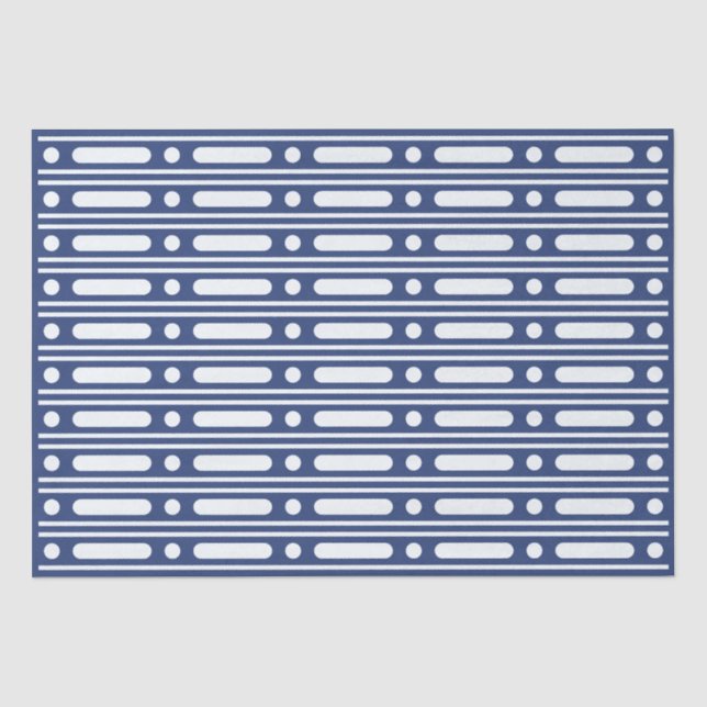 Inky Blue 2 Bone Inlay Dots Decoupage Seidenpapier (Vorderseite)