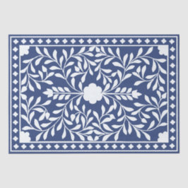 Inky Blue 2 Traditional Bone Inlay Decoupage Paper Seidenpapier
