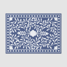 Inky Blue 2 Traditional Bone Inlay Decoupage Paper Seidenpapier