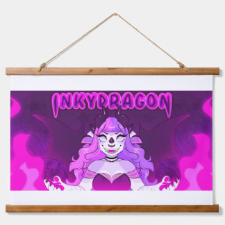 Inky Dragon Banner Wandteppich Mit Holzrahmen