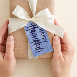 Inky Hand-Beschriftung glücklicher Geschenkanhänger