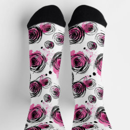 Inky Petals Nahtlose Muster Socken