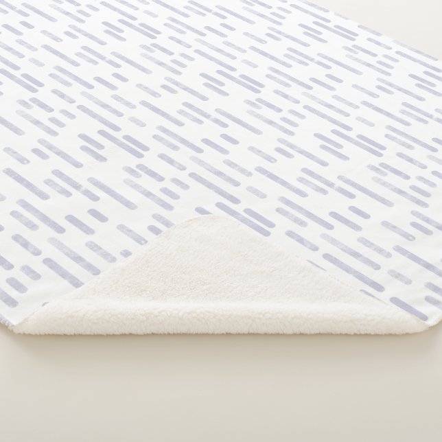 Inky Rounded Lines Muster | Dusty Lila auf White Sherpadecke (3/4)