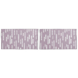 Inky Rounded Lines Muster | Mauve und White Kissenbezug