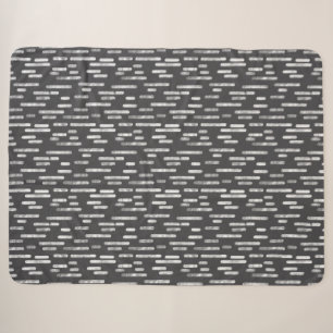 Inky Rounded Lines Muster Weiß auf Grafit Sherpadecke